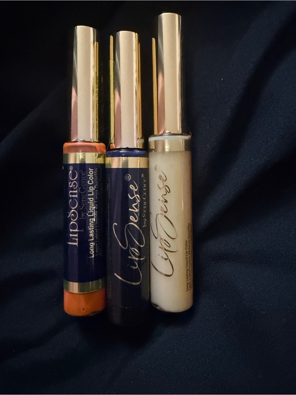 LipSense Trio Liquid Lip Colors — Blue, Orange, Cream